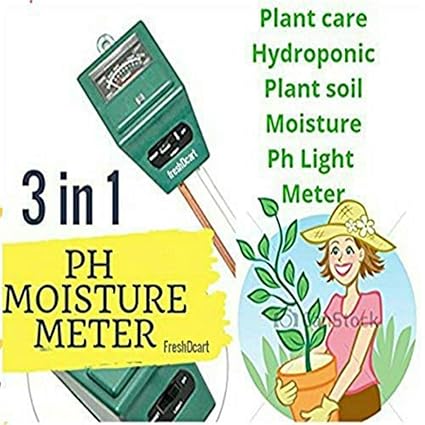 FreshDcart Solar Soil Plant Care New 3 In 1 Water Moisture Hydroponic Plants Soil Sensor Ph Light Meter, Acidity Tester