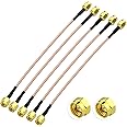 Superbat SMA Coax Cable SMA Male to SMA Male Connector Cable 6inch RG316 Coaxial Cable Jumper for 3G 4G LTE WiFi Antenna Router RTL SDR Dongle Analyzer etc. 5-Pack