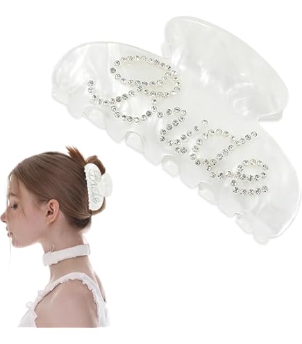 Amazon.com : HZEYN 2 Pack Rhinestone Mrs Acetate Hair Claw  display picture 1