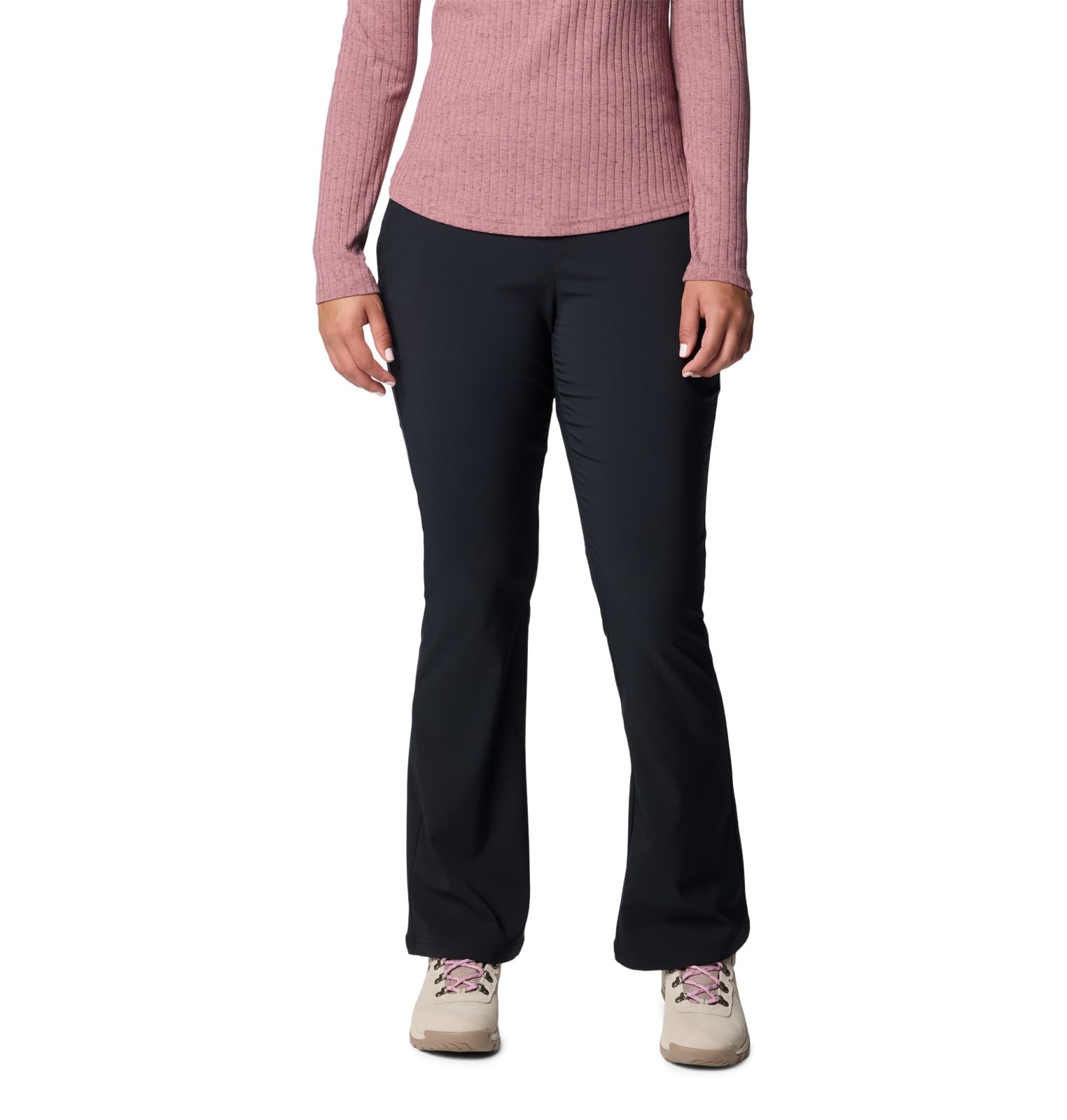Columbia Womens All Seasons Bootcut Pant, Black, X-Large Short