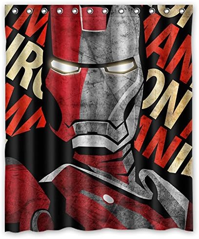 The Avengers Iron Man Bathroom Shower Curtain Shower Curtain 60"(w) x 72"(h)