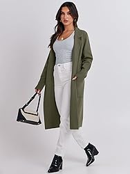 ANRABESS Long Sweater Cardigan Women Knit Open