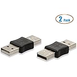Electop 2 Pack USB Male To USB Male M/M Gender Changer Adapter Coupler Converter