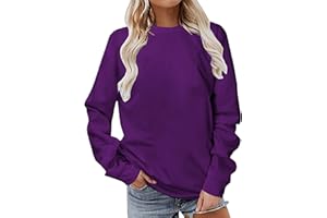 fnnxeal Womens Oversized Sweatshirts No Hood Long Sleeve Shirts Casual Loose Fit Pullover Crewneck Sweatshirts Fall Outfits