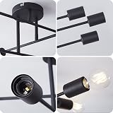 ANWIO Modern 6 Head Sputnik Light E27 Black Ceiling Fixture view 4