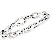 Ross-Simons Italian Sterling Silver Paper Clip Link Bracelet