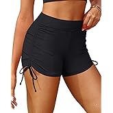 Holipick Women's Plus Size Swim Shorts High Waisted Bathing Suit Bottoms Sporty Tummy Control Swimsuit Shorts
