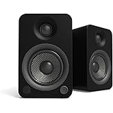 Kanto YU4MB Powered Speakers with Bluetooth and Built-in Phono Preamp | Auto Standby and Startup | Remote Included | 140W Pea