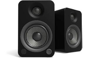 Kanto YU4MB Powered Speakers with Bluetooth and Built-in Phono Preamp | Auto Standby and Startup | Remote Included | 140W Pea