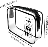 Jsdoin Clear Travel Toiletry Bag 2 Pack TSA Approved Waterproof Cosmetic Case view 2