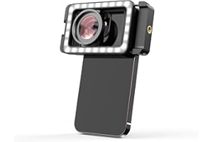 APEXEL 15X Macro Lens for iPhone with LED Fill Light, Samsung, Android Phone, with Universal Lens Clip Attachment (Fits for Almost Smartphone)