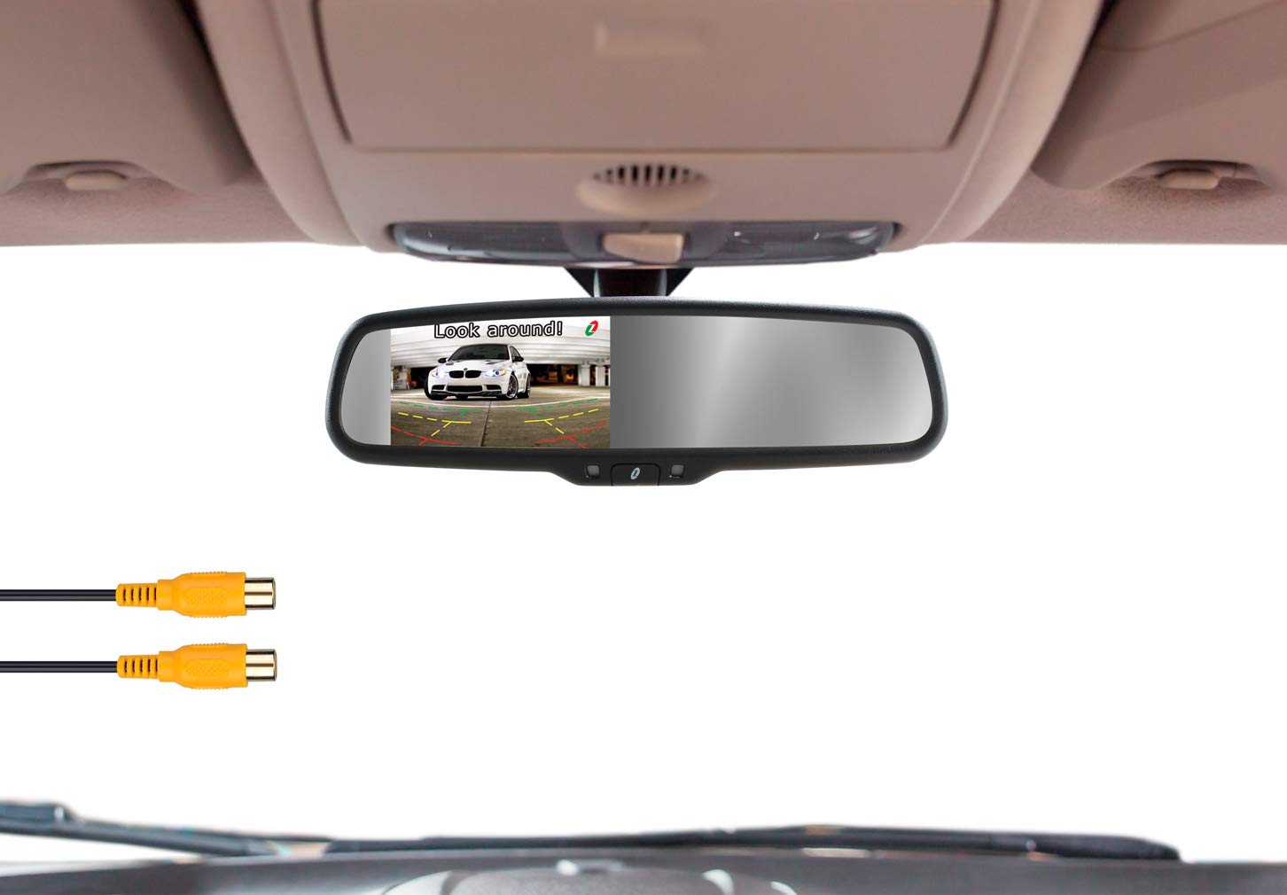 Gazer MM505 Vehicle Rear View Mirror LCD 4.3 1000 cd/m2 High Brightness Integrated OEM Mount