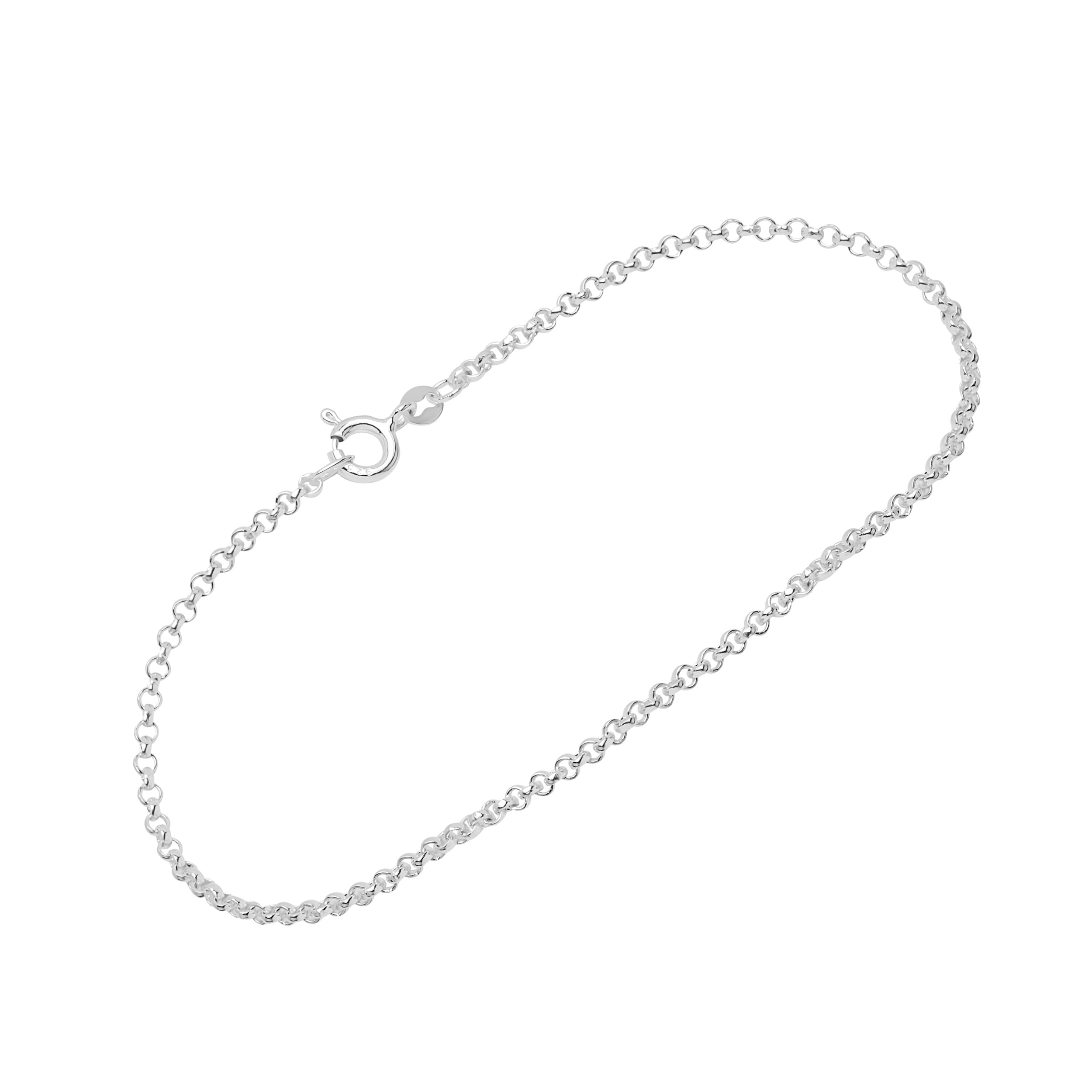 NKlaus designer bracelet 925 Sterling Silver 19cm pea necklace round wide ladies bracelet chain 12674