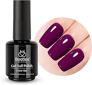 Beetles 15 ml UV Gel Nagellack Fuchsie, Nagellack Pflaume Mauve UV LED Maniküre Nagelstudio DIY Gel Nagelkunst Design für Anfänger