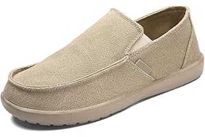 Fhjiycchufdth Slip On Shoes for Men Casual Canvas Loafers Men's Deck Shoes Comfort Boat Shoes with Rubber Sole