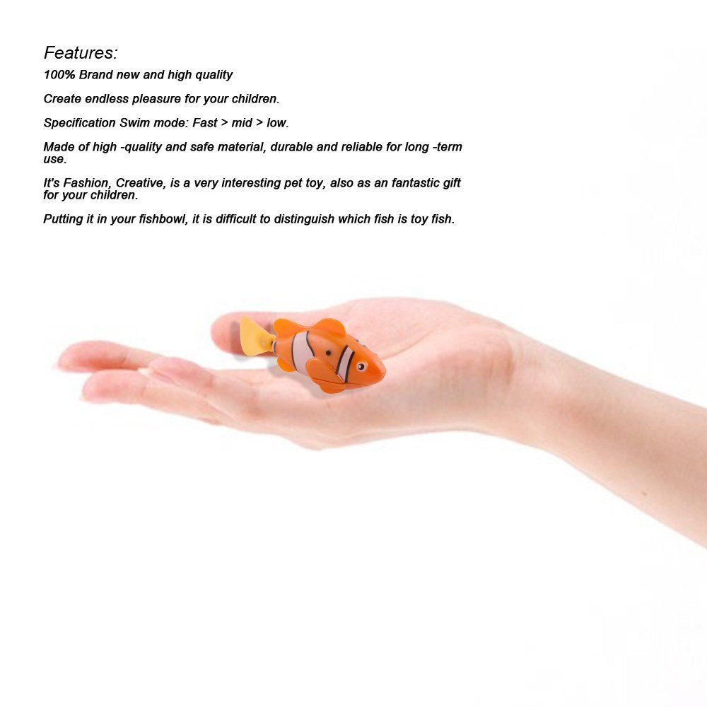 Denshine Piscine Robots Poissons Activés dans l\'eau Magical Enfants Cadeau Jouet electronique Enfants lot de 4