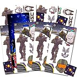 Halo Stickers Decals Set -- 8 Sheets, Water & Tear Resistant Stickers for Laptop, Car, Backpacks + Specialty Door Hanger (Halo Party Supplies)