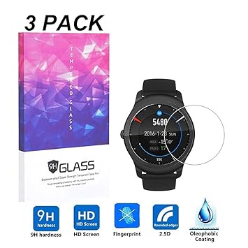 LUXACURY Ticwatch 2 Protector de Pantalla 3 Pack Protector ...
