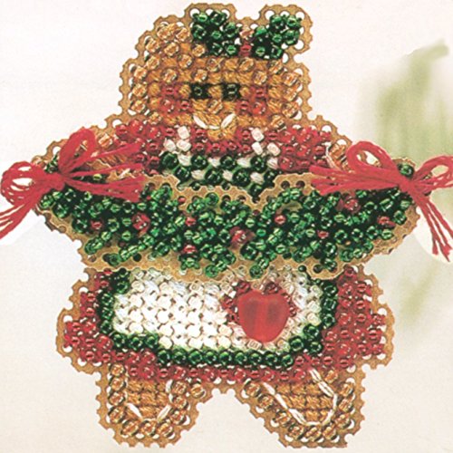 Mill Hill Ginger Cookie Beaded Counted Cross Stitch Christmas Ornament Kit 2004 Winter Holiday H119