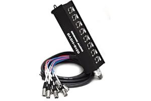 Seismic Audio - SASH-8x20 - 8 Channel XLR Send Sub Snake Cable - 20 Feet