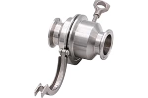 DERNORD Sanitary Check Valve - One Way Flow - 1.5" Tri Clamp Style, Stainless Steel 304, FKM Gasket (1.5" Tri Clamp Check Valve)