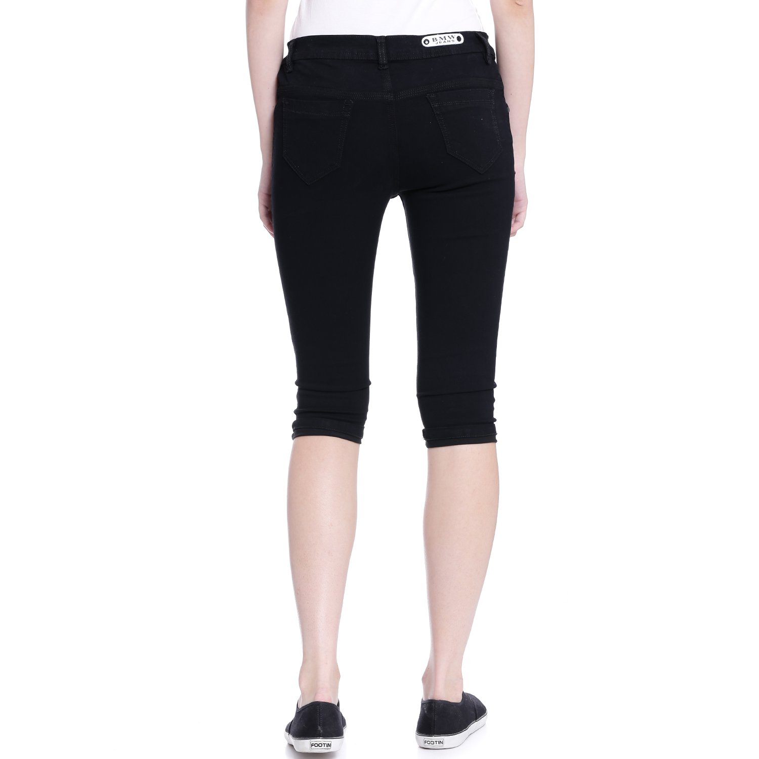 broadstar women denim black capri