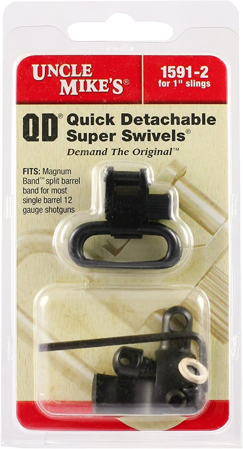 Photo 1 of Uncle Mike's Quick Detachable Magnum Band Sling Swivels Black ,.850-.900" Diameter