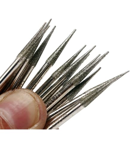 Uxcell 10pc Diamond Mounted Grinding Points – 8mm Taper Tip, 3mm Shank, For Glass, Ceramic, Stone - View #9
