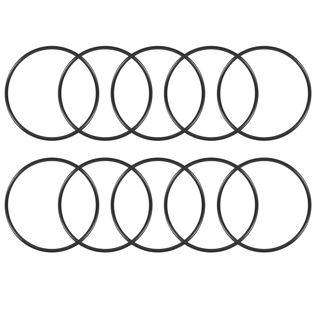 sourcingmap Nitrile Rubber O-Rings 150mm OD 138.6mm ID 5.7mm Width, Metric Sealing Gasket, Pack of 10