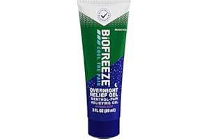 Biofreeze Overnight Gel Pain Relief, Knee & Lower Back Pain Relief, Arthritis Pain Reliever, Neck Pain Relief, Cooling Joint Pain Relief, FSA/HSA Eligible, Lavender Scented Menthol Gel 3 Fl Oz