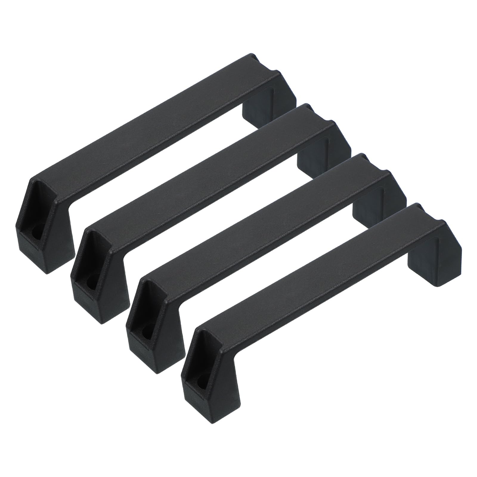 PATIKIL Plastic Pull Handles 180mm Hole Centers, 4 Pcs Square Drawer Pulls Kitchen Hardware for Luggage Mechanical Equipment Door Cupboard Handle, Black