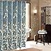 DS BATH Hanakotoba Blue Shower Curtain,Flower Polyester Mildew Resistant Shower Curtain,Plants Shower Curtains for Bathroom,Floral Bathroom Curtains,Print Waterproof Shower Curtain,72