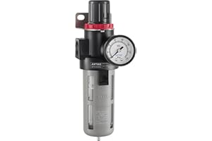 Compressed Air Pressure Filter Regulator Airtac BFR2000-C 1/4'' NPT 0-140 PSI Combo Piggybac Adjustable,Bracket,Gauge Semi-Au