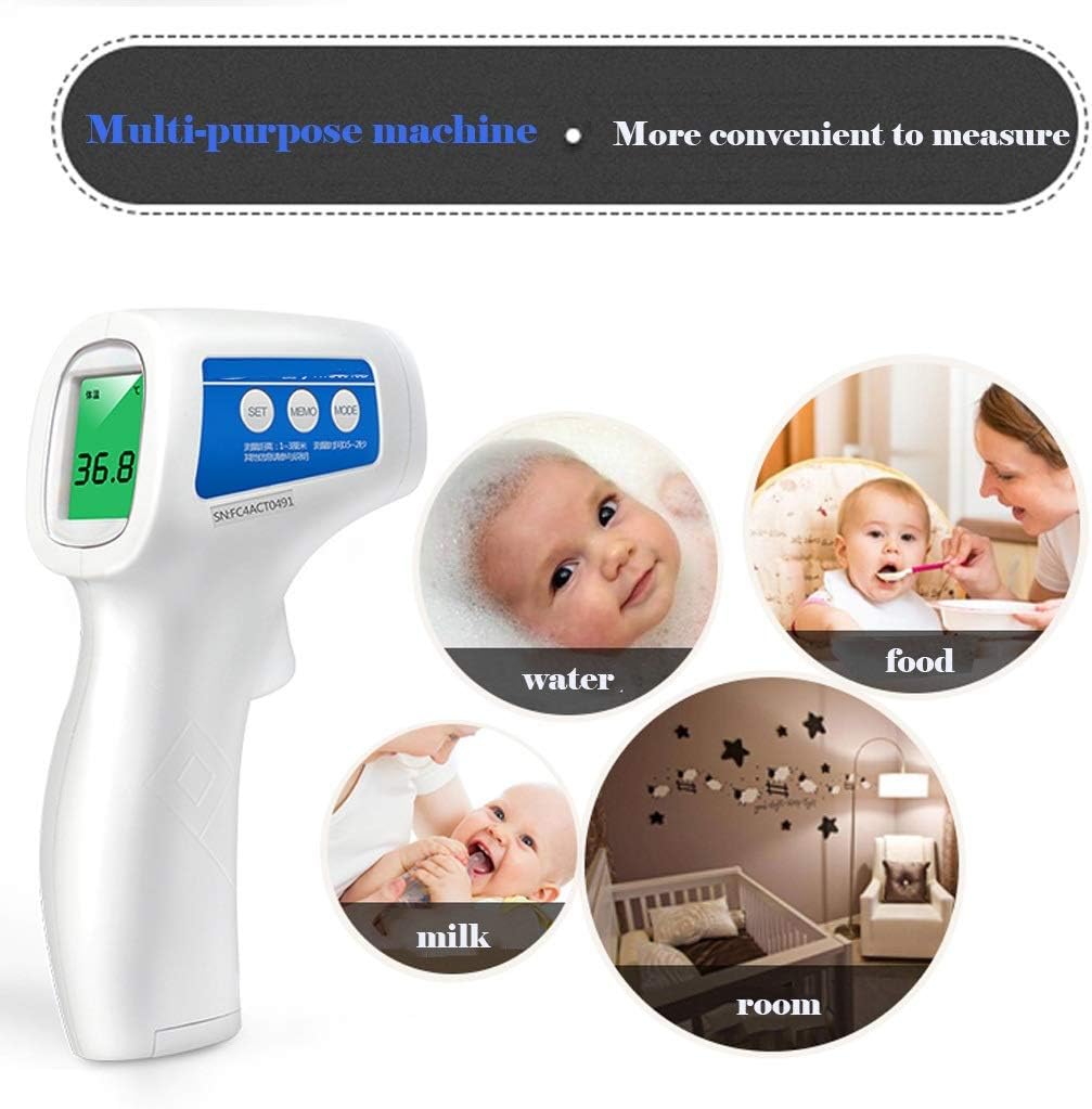 Viamatica Com Mesure De Temperature Ambiante De Lait De Nourriture De Leau Pour Adultes Enfants Nouveau Nes Hhgo Sans Contact Infrarouge Thermometre Bebe Pour Fievre Pistolet Medical De Temperature Thermometres Toilette De Bebe