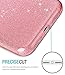TOZO for iPhone X Case Shiny Bling Crystal Glitter Sparkle Support Wireless Charging Premium Three Layer Hybrid PC+TPU TPU Soft Grip Cover Shell for Apple 5.8 in iPhone X/iPhone 10 Pink