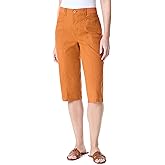Gloria Vanderbilt Womens High Rise Ribbed Waist Cargo Skimmer Short Standard