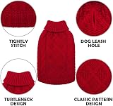 Mihachi Turtleneck Dog Jumper Cable Knit Winter Coat Leash Hole - 5 Sizes 7 view 4