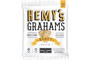THE SAFE + FAIR FOOD COMPANY Remy's Nut Free All Natural Honey Grahams, 1 Ounce size (20 total packs)