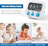 Houdian Digital Kitchen Timer Magnetic Backing Stand White 99:59 Count Up/Down view 5