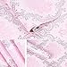 Yifely Vintage Pink Damask Self-Adhesive Shelf Drawer Liner Moisture Proof PVC Mat 45x300cm