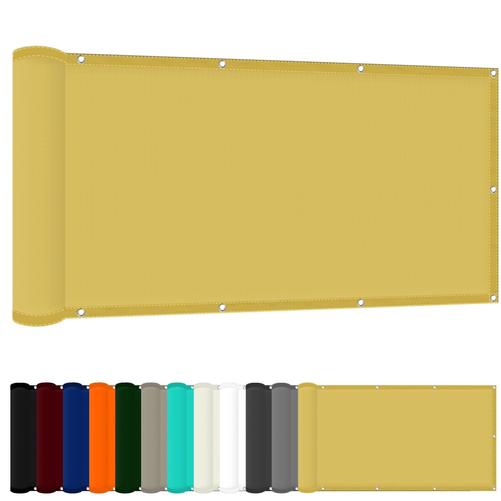 Rectangle Sun Shade Sail 80 x 250 cm(31 x 98inch) Waterproof Sun Canopies for Patio 98% UV Block with Free Rope & Fixing Kit Carport Swimming Plants Shade Netting, Cream Color