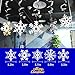 35PCS Frozen Theme Party Christmas Snowflake Silver 3-D Snowflake Hanging Swirls for Christmas New Year Decoration, Suitable for Party & Home Decor