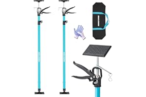 MAKA ZARION Steel Adjustable Cabinet Jack Support Pole, Quick Support Rod & Drywall Jack, Zip Wall Dust Barrier System, 3rd Hand Support System Load 132LB, Cabinet Installations Tools from 45.2-115.2 in, 2-Pack