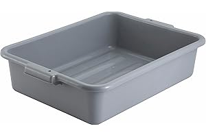 Winco Bus Box Dish Tub for Restaurants, 5", Gray