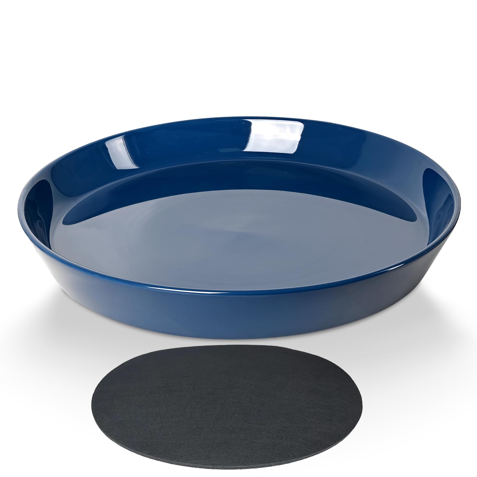 Photo 1 of 14 Inch Plant Saucer Tray 4 5 6 8 10 12 14 15 Inch Ceramic Plant Saucers for Indoors Outdoor, Drainage Drip Water Trays for Planter Pots Flower, Glazed Pot Saucers Trays (15 Inch)