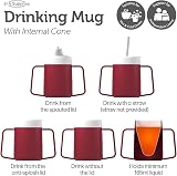 JFA Supplies 165ml Red Adult Cup with Two Handles and Lids Non Spill view 3
