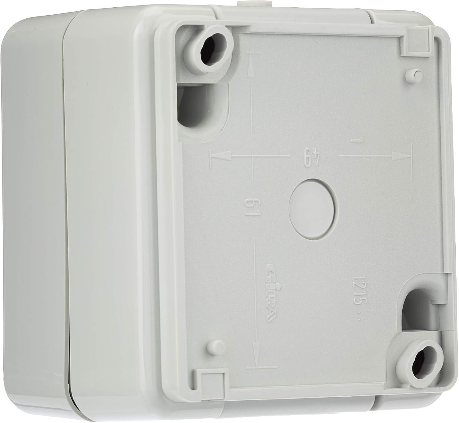 Gira 015430 Shutter Switch, Single Pole, with Label, Water-Resistant Surface, 10 A, 250 V, Grey - Image 3
