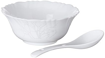 Cello Imperial Opalware Soup Bowl Set, 12-Pieces, White/Winter Frost