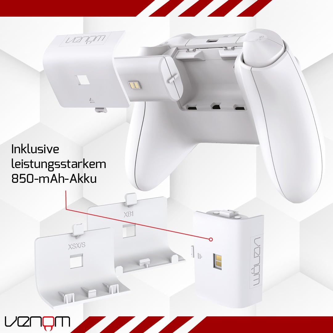 Venom Ladestation mit wiederaufladbarem Akku – Weiß (Xbox Series X & S/Xbox One) 3