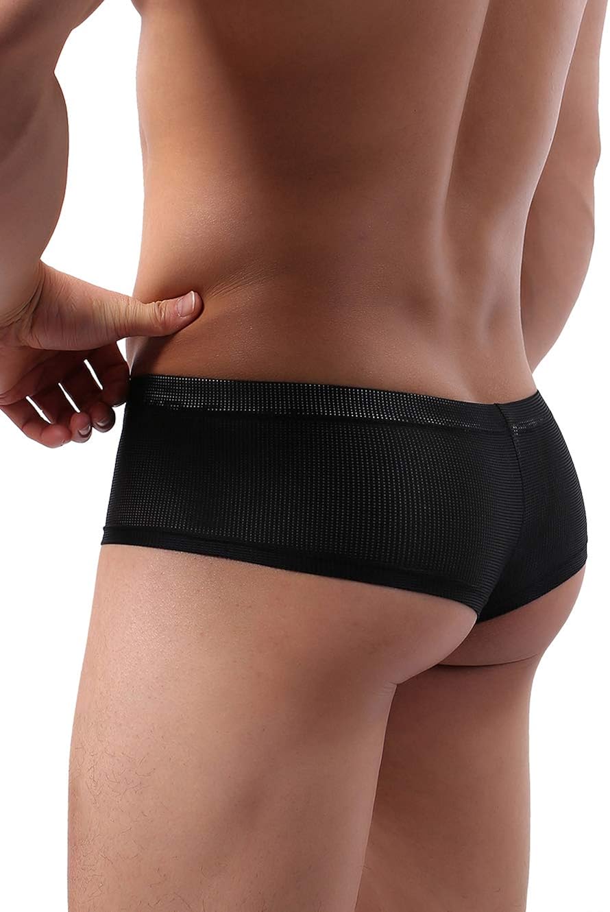 iKingsky Men's Cheeky Thong Underwear Mini Cheek Boxer Briefs Sexy Brazilian Back Mens Underpanties at  Men’s Clothing store